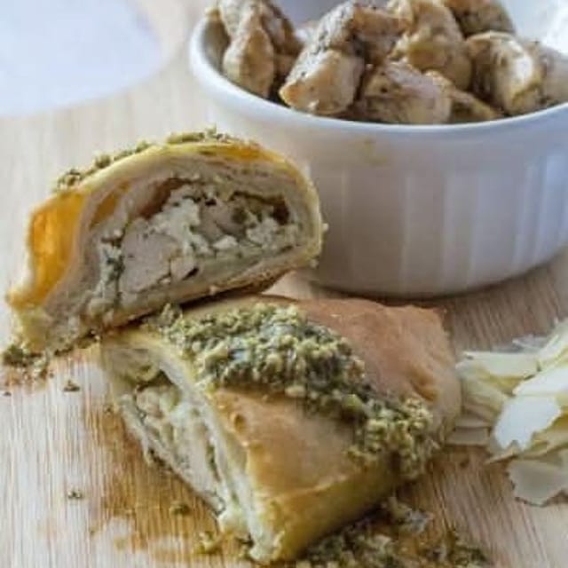 Chicken Pesto Calzone.