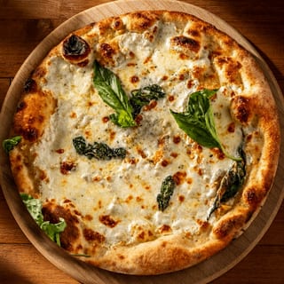 White Pizza (Pizza Bianca) with Garlic