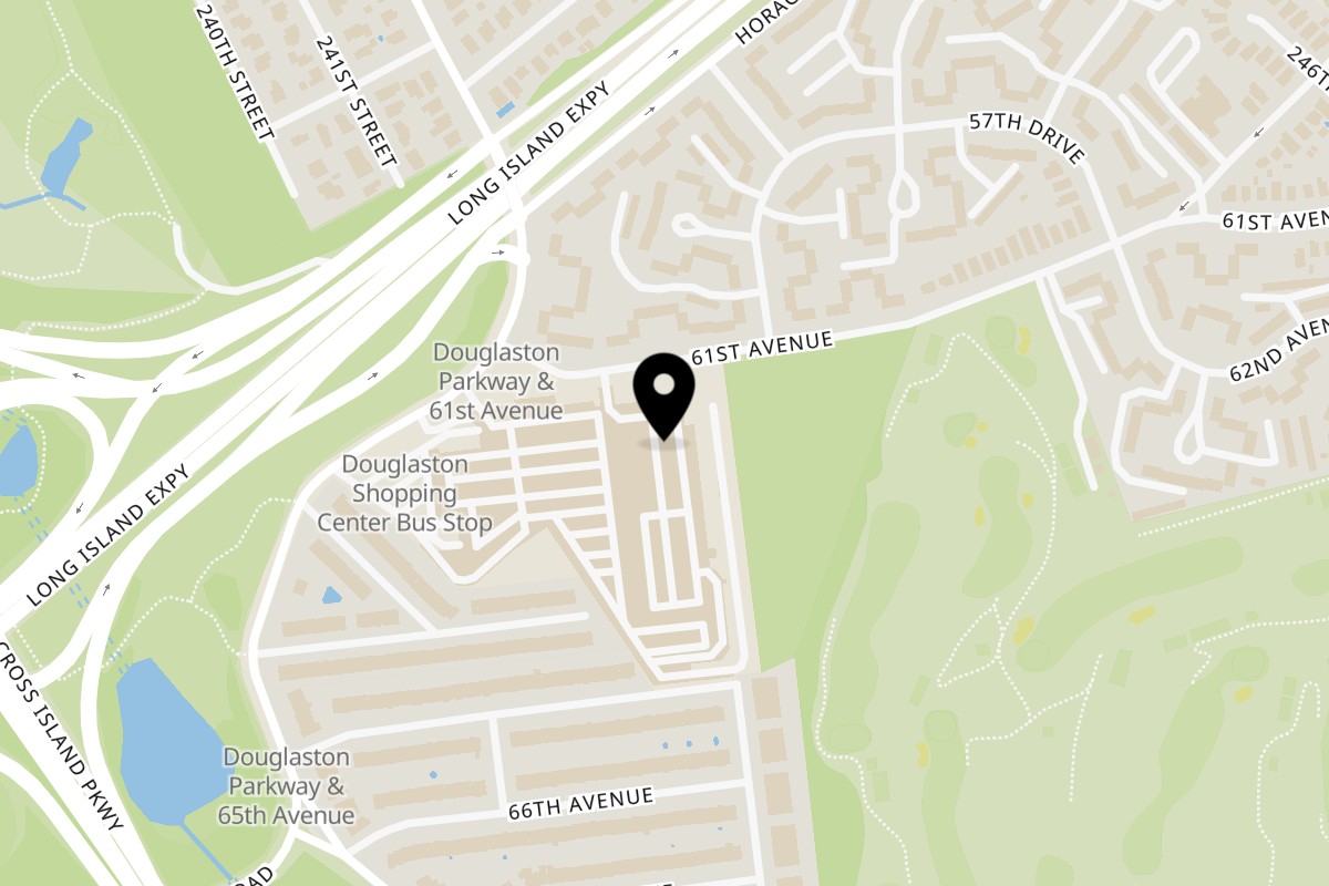 Map showing the location of Brooklyn Born - Original Famous Coal Fired Brick Oven Pizzeria on 242-02 61st Avenue in Douglaston